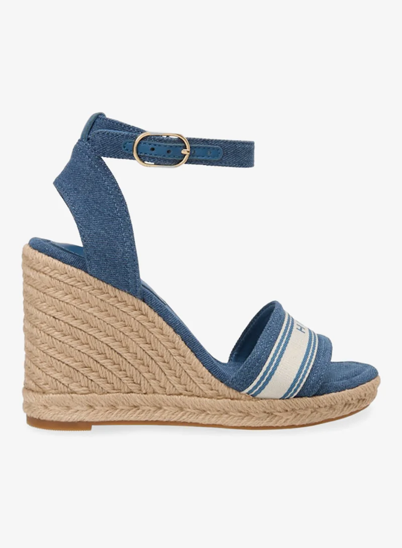 تومي هيلفيغر إسبادريل ويدج من قماش الدينم والكانفاس